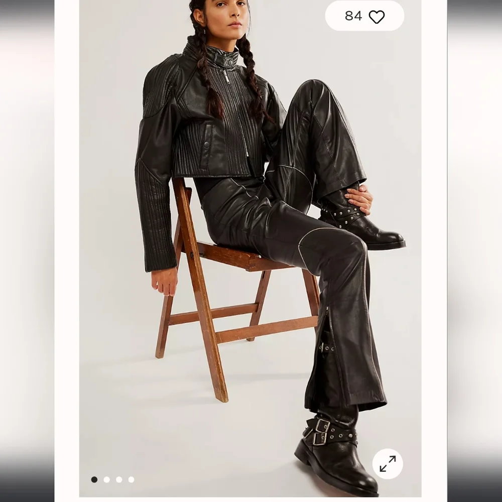 Understated Leather Grand Prix Pants for Free People